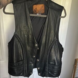 Walter Dyer Black Leather Vest